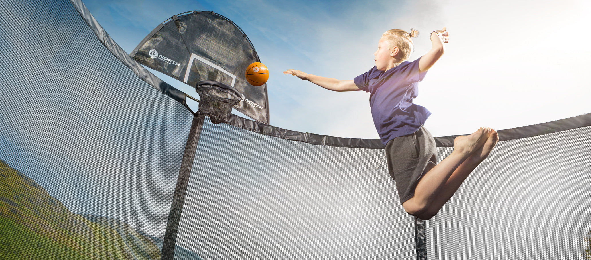 Flexible Basketball Hoop for Trampoline